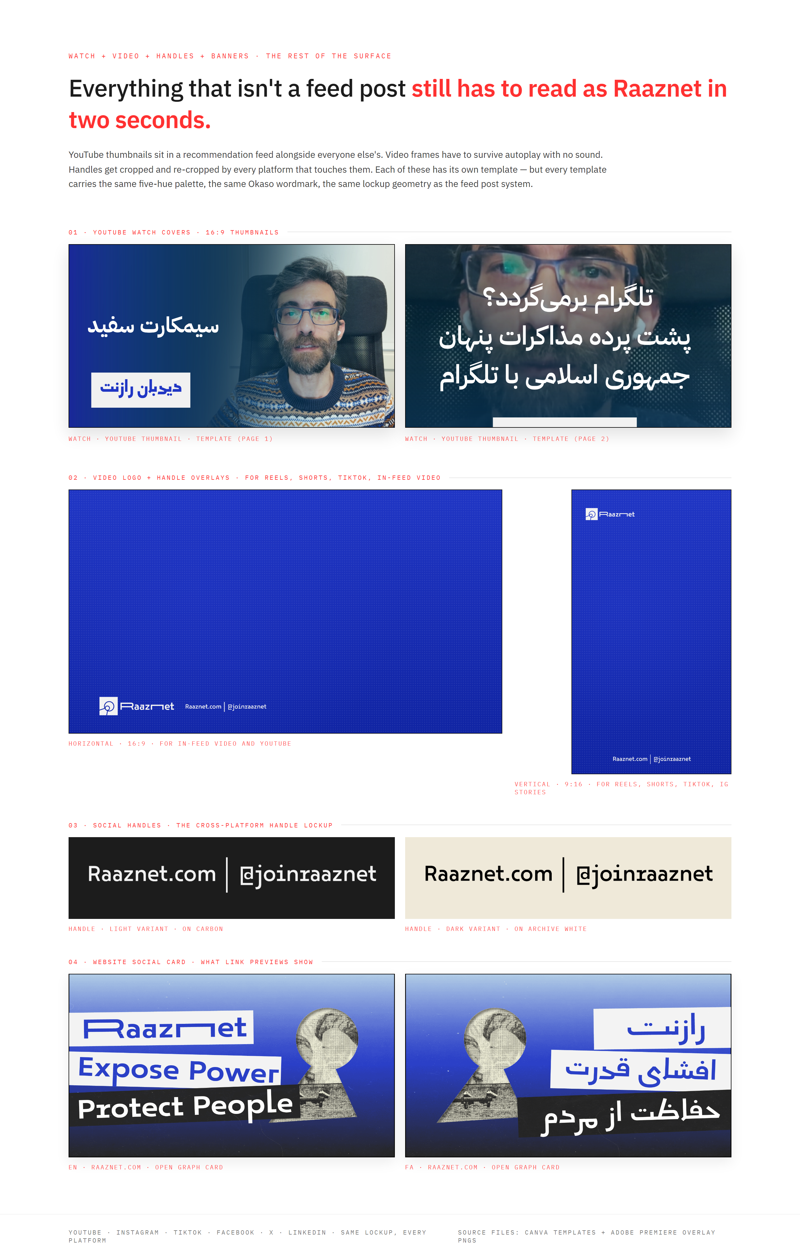 Watch covers, video overlays, handles, OG banners